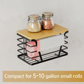 TIDIIABODE Grocery Bag Holder Wall Mount Stainless Steel Black 1-Pack by Deal US