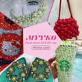 MYYKO 160g Christmas Flatback Rhinestones Half Pearls Mix Size 3-10mm Red Green by Deal US