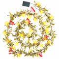 HUZIYAHAN 9FT Christmas Mistletoe Garland with 30 LED Lights Red Berry by Deal US