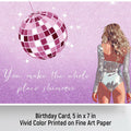 GIFTSFARM Birthday Card for Girls Women Purple Stars Music Theme by Deal US