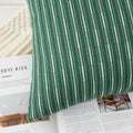 K KEVIN TEXTILE Boho Woven 18x18 Pillow Covers Set of 2 Dark Green by Deal US