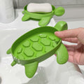 2 Pack Tortoise Soap Dishes Soap Holder with Drain Green Bathroom Kitchen by Deal US