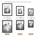 YiTanli Glass Collage Picture Frames 7 Pack Multi Sizes 11x14 8x10 5x7 Black by Deal US