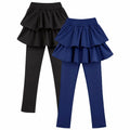 kdoikmu Girls School Uniform Leggings Skirt 2 Pack Black Navy 6-7Y by Deal US