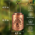 Tepaken 2 Pack Solar Lanterns Outdoor Waterproof Metal Hanging LED Mushroom by Deal US