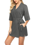 ADOME Womens Lightweight Kimono Robe Soft Sleepwear Pastel Pink Size S by Deal US