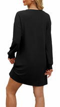WIHOLL Women's Elegant Long Sleeve Mini Dress Khaki Size S by Deal US
