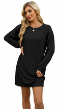 WIHOLL Women's Elegant Long Sleeve Mini Dress Khaki Size S by Deal US
