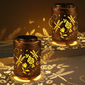 Tepaken 2 Pack Solar Lanterns Outdoor Waterproof Metal Hanging LED Mushroom by Deal US