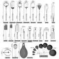 StnKitchExplor Stainless Steel Utensil Set 28 Pcs Cooking Tools Silver Holder by Deal US