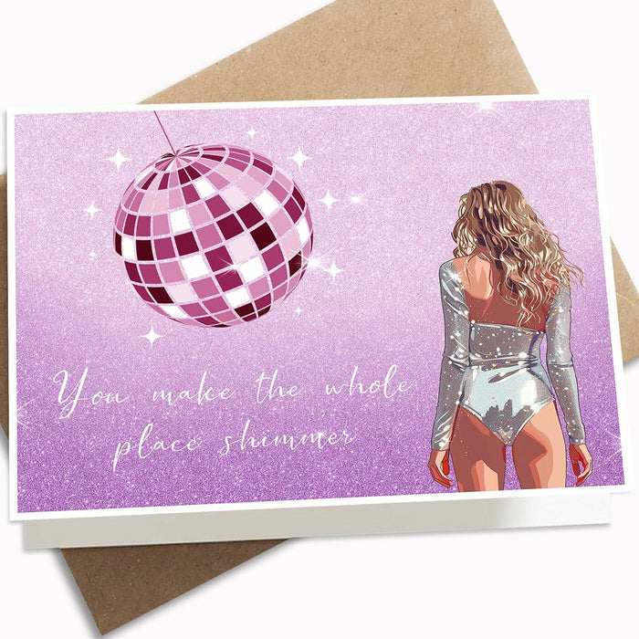 GIFTSFARM Birthday Card for Girls Women Purple Stars Music Theme by Deal US