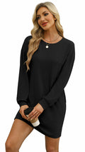 WIHOLL Women's Elegant Long Sleeve Mini Dress Khaki Size S by Deal US