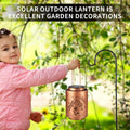 Tepaken 2 Pack Solar Lanterns Outdoor Waterproof Metal Hanging LED Mushroom by Deal US
