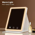 BACK KTCL 2 Pack 2025 Rechargeable Travel Makeup Vanity Mirror 72 LED White by Deal US
