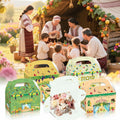 LOONELO Sukkot Party Favor Boxes 12pcs Green Cardstock Gift Bags with Handles by Deal US