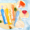 FEBSNOW 160 Disposable Ice Lolly Bags Popsicle Mold Clear 4x12 Inch with Funnel by Deal US