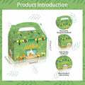 LOONELO Sukkot Party Favor Boxes 12pcs Green Cardstock Gift Bags with Handles by Deal US