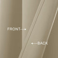 Mrs.Naturall Biscotti Beige Blackout Curtains 34x36 Inch Set of 2 Panels by Deal US