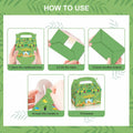 LOONELO Sukkot Party Favor Boxes 12pcs Green Cardstock Gift Bags with Handles by Deal US