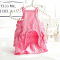 Wiz BBQT Cat Pink Tiered Ruffle Dress Bow Small Dog Clothes Size L by Deal US