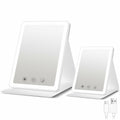 BACK KTCL 2 Pack 2025 Rechargeable Travel Makeup Vanity Mirror 72 LED White by Deal US