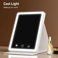 BACK KTCL 2 Pack 2025 Rechargeable Travel Makeup Vanity Mirror 72 LED Lights by Deal US
