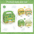 LOONELO Sukkot Party Favor Boxes 12pcs Green Cardstock Gift Bags with Handles by Deal US