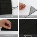 YUSALCEF 12 Pcs Large 11.8" Felt Bulletin Board Tiles Black with 60 Push Pins by Deal US