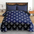 Pamnest Twin Comforter Set Nautical Navy Blue 5 Pcs Bedding Size Twin by Deal US