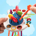 Thremhoo Montessori Silicone Baby Pull String Toy Toddler Red Blue Multi-color by Deal US