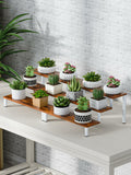 MIMIyasha 3 Tier Wooden Display Stand Riser Organizer White 4 pcs by Deal US