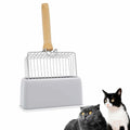 Thirdream Stainless Steel Cat Litter Scoop with Wood Grip Heavy Duty by Deal US