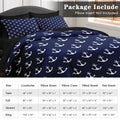 Pamnest Twin Comforter Set Nautical Navy Blue 5 Pcs Bedding Size Twin by Deal US