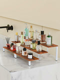 MIMIyasha 3 Tier Wooden Display Stand Riser Organizer White 4 pcs by Deal US