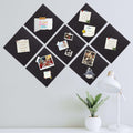 YUSALCEF 12 Pcs Large 11.8" Felt Bulletin Board Tiles Black with 60 Push Pins by Deal US