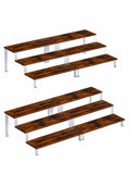 MIMIyasha 3 Tier Wooden Display Stand Riser Organizer White 4 pcs by Deal US