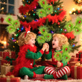 Ruxiel 17 Inch Christmas Tree Picks 6 PCS Lime Green Furry Curly Stems by Deal US