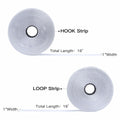 BQS 1" Self Adhesive Hook and Loop Tape 16ft Black Sticky Back Fastener by Deal US