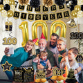 Juesly 50th Birthday Decorations 24PCS Rose Gold Banner Balloons Honeycomb by Deal US