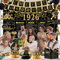 Juesly 50th Birthday Decorations 24PCS Rose Gold Banner Balloons Honeycomb by Deal US