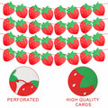 PEUTIER 4pcs Strawberry Party Banners Baby Shower Decorations Red Paper by Deal US