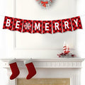 DONCIDAY Merry Christmas Banner Glitter Holiday Party Decorations RED by Deal US