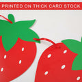 PEUTIER 4pcs Strawberry Party Banners Baby Shower Decorations Red Paper by Deal US