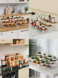 MIMIyasha 3 Tier Wooden Display Stand Riser Organizer White 4 pcs by Deal US