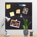 YUSALCEF 12 Pcs Large 11.8" Felt Bulletin Board Tiles Black with 60 Push Pins by Deal US