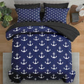 Pamnest Twin Comforter Set Nautical Navy Blue 5 Pcs Bedding Size Twin by Deal US