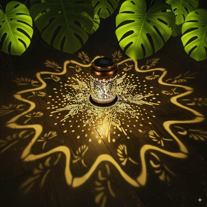 MEWOOCUE Solar Waterproof Hummingbird Lantern Outdoor Garden Decor 12x18 Rose by Deal US