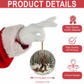 ROCI Bigfoot Killed Santa Christmas Ornament 3.6in Acrylic Funny Gag Gift by Deal US