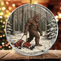 ROCI Bigfoot Killed Santa Christmas Ornament 3.6in Acrylic Funny Gag Gift by Deal US