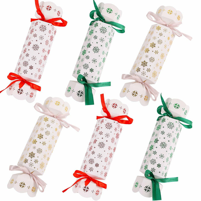 CCINEE Christmas Treat Boxes 24 Pack DIY Snowflake Ribbon Red Paper by Deal US